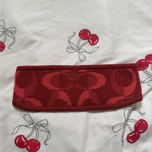 Coach Red Patterned Headband